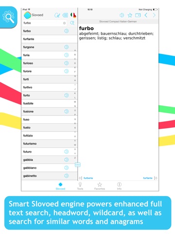 Скриншот из German <-> Italian Slovoed Compact talking dictionary