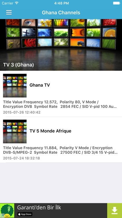 Ghana TV Channels Sat Info