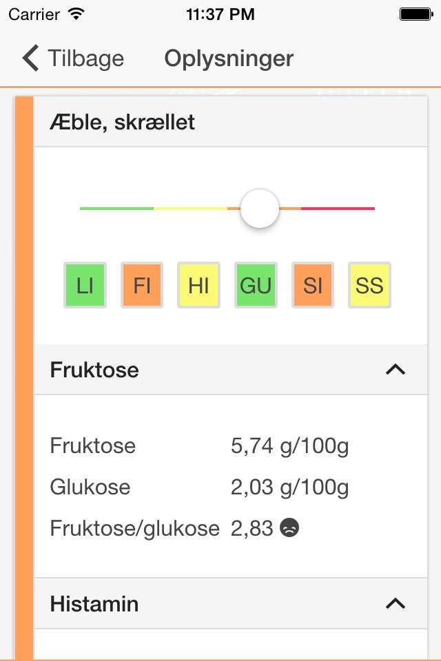 ALL i CAN EAT - the food intolerance list for lactose, fructose, histamine, gluten, sorbitol and salicylic acid screenshot 4