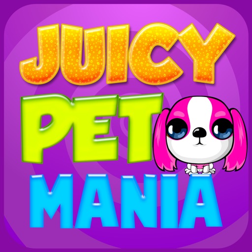 Juicy Pet Mania - Match 3 game with cute puppies icon