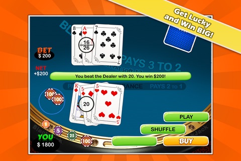 21 Blackjack FREE - High Roller Casino screenshot 2