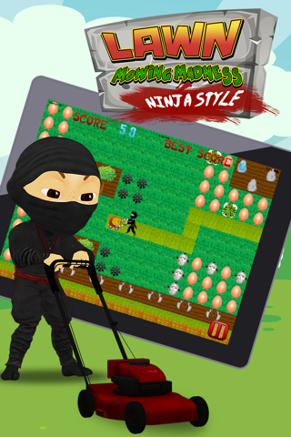 Lawn Mowing Madness: Ninja Style screenshot 2