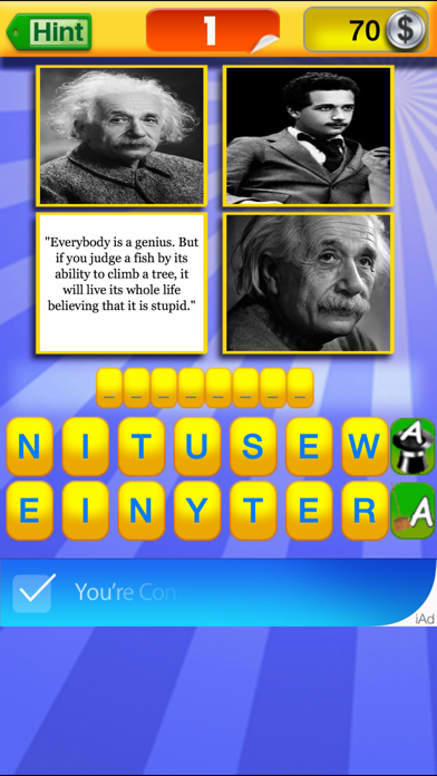 How to cancel & delete 4:1 Scientists - Challenging yet educational and fun photo quiz game! from iphone & ipad 1