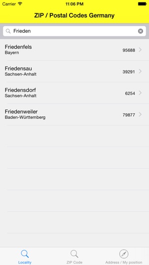 Zip Postal Codes Germany On The Screenshots