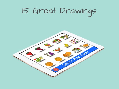 Kids coloring in with Fruit and Vegetables screenshot 2