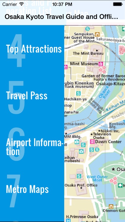 Osaka and Kyoto travel guide and offline map metro subway travel maps sightseeing trip advisor