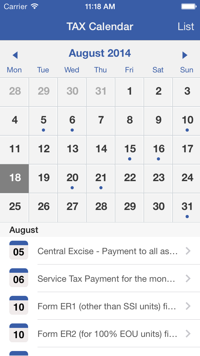 How to cancel & delete TAX Calendar from iphone & ipad 1