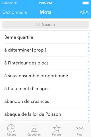 Expressis Dictionary – Arabe-Français Dionnaire des termes de affaires screenshot 2