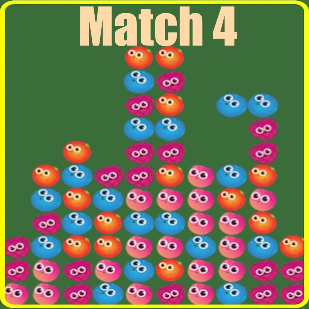 Match Four-Free Fruits Connecting Game