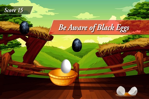 Catch the Eggs-simple and fun chicken bird dropping eggs and catching arcade game. screenshot 2