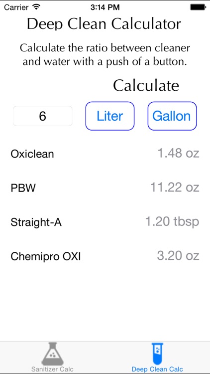 Sanitizer Calculator screenshot-3