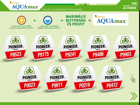 DuPont Pioneer Optimum® AQUAmax® termékismertető screenshot 4