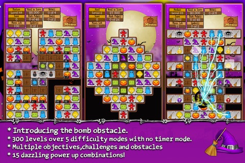Halloween Drops - Match three puzzle screenshot 2