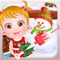 In this game, baby Hazel is renovating gingerbread house during Christmas and holiday season