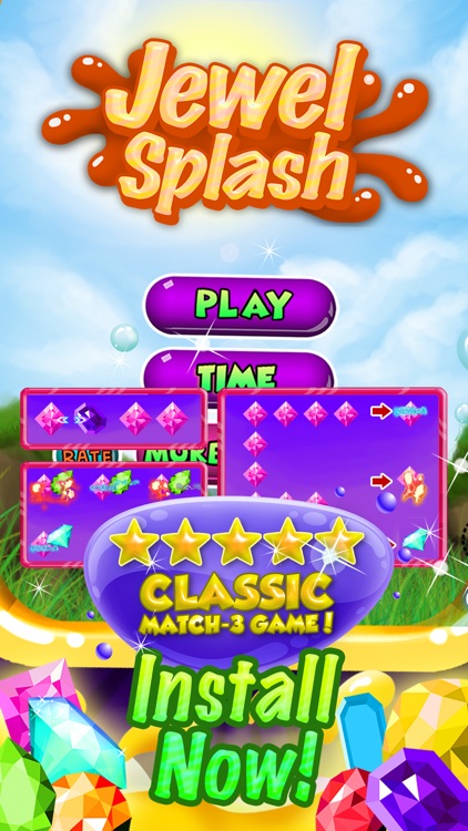 Jewel's Splash Match-3 - diamond game and kids digger's mania us free screenshot-4