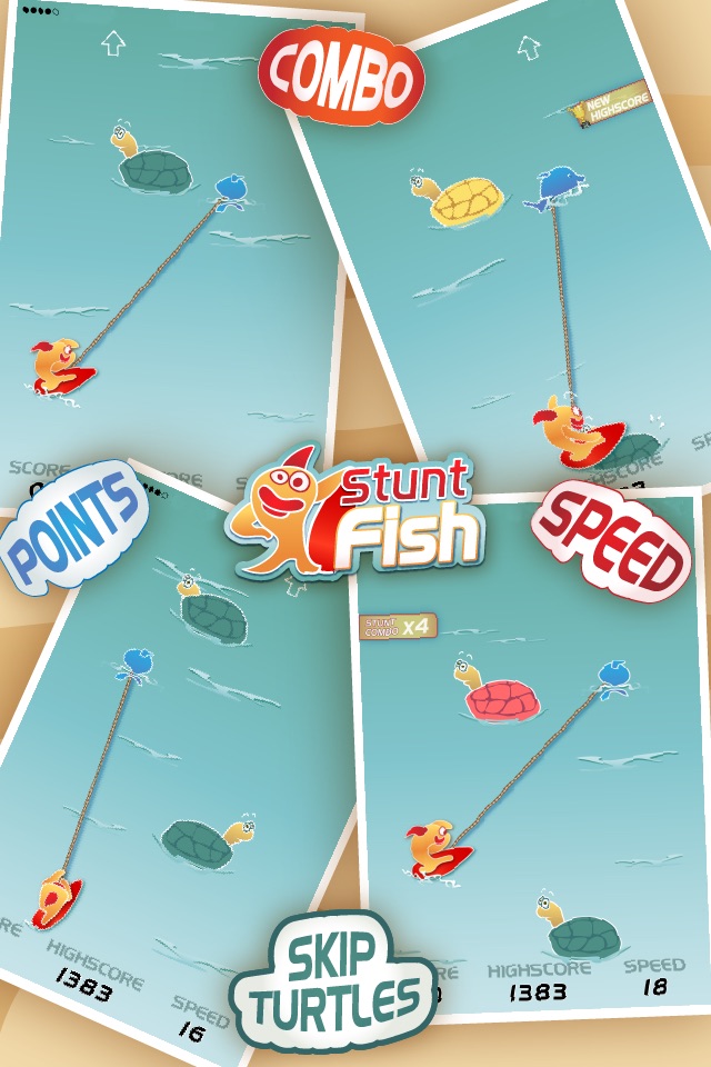 Stunt Fish - Make your goldfish jump through as much turtles as you can to get more points screenshot 2