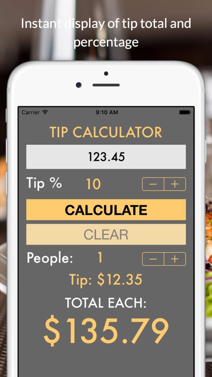 TipCalc quick tip calculator