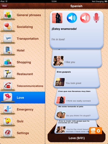 iTalk Spanish: Conversation guide - Learn to speak a language with audio phrasebook, vocabulary expressions, grammar exercises and tests for english speakers HD screenshot 3