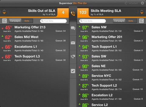 inContact Supervisor On-The-Go screenshot 2