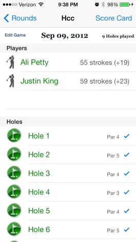 Game screenshot Golf Scorecard Free apk