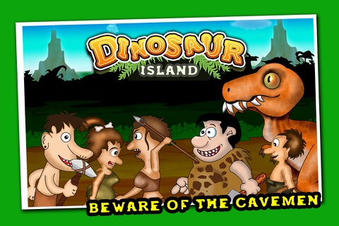 Dinosaur Island - The cute beasts against hunting cavemen - Free Edition screenshot 3
