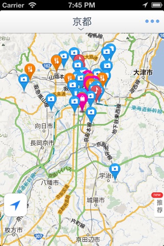 京都离线地图(离线地图、地铁图、旅游景点信息、GPS定位导航) screenshot 2