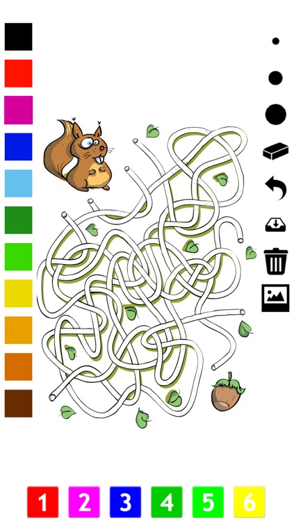 Labyrinth Learning games for children age 3-5: Help the animals to find their way through the maze