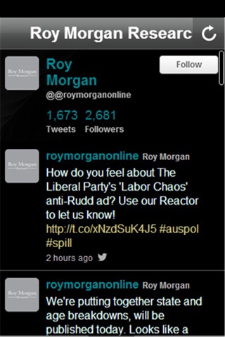 Roy Morgan News screenshot 2