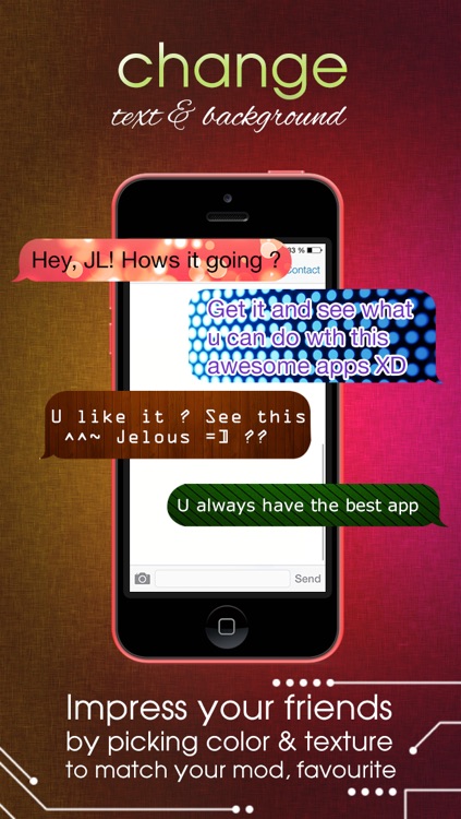 Pimp My Message - Color Messages for iMessage and MMS + Font/Size/Emoji