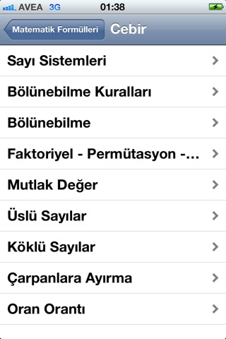 Matematik Formülleri screenshot 2