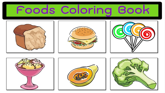 Illustration of Foods And Sweets Coloring for Kids(圖2)-速報App