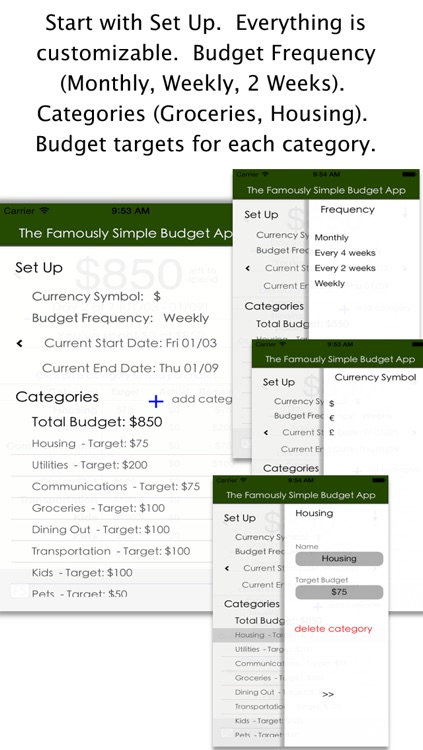 Famously Simple Budget App