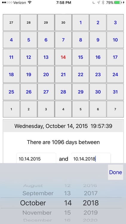 Calendar & Days Since