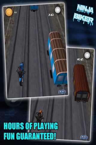 Ninja Biker - Highway to Train Track Rider screenshot 2