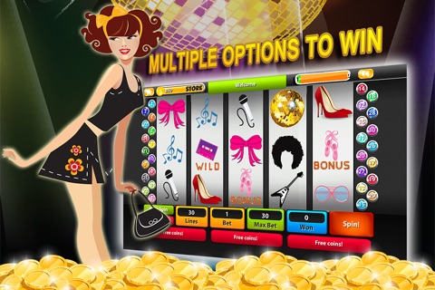 A 70s Disco Themed Slot Machine- Funky Hot Casino Game screenshot 2