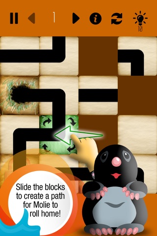 Unroll The Mole – Free Maze Puzzle Game screenshot 2