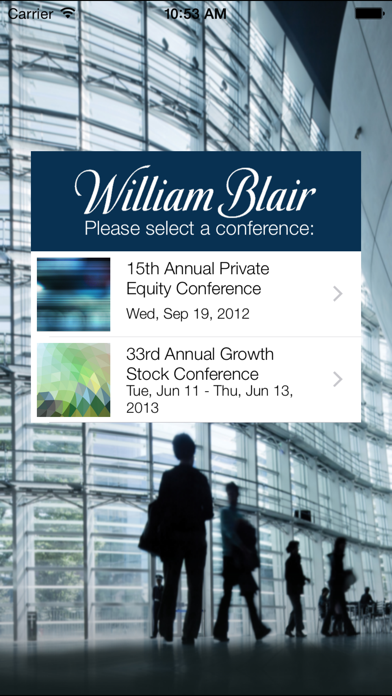 How to cancel & delete William Blair Conferences from iphone & ipad 1