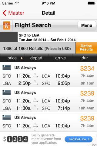 Flight Roulette - Spontaneous Flyer Search screenshot 3