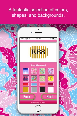The PinkyGirl Monogram Maker And Text App screenshot 3