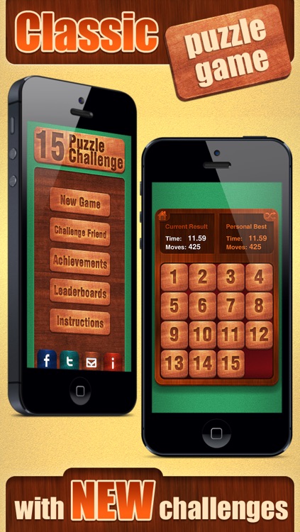 15 Puzzle Challenge. Free classic sliding tiles game! screenshot-0