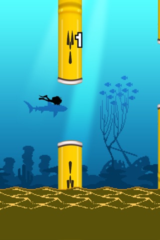 Flappy Amazon Waters FREE -  Top addicting underwater city kids game screenshot 4