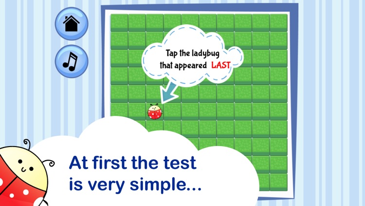 Brain Trainer with Ladybug: test brain age, memory and attention