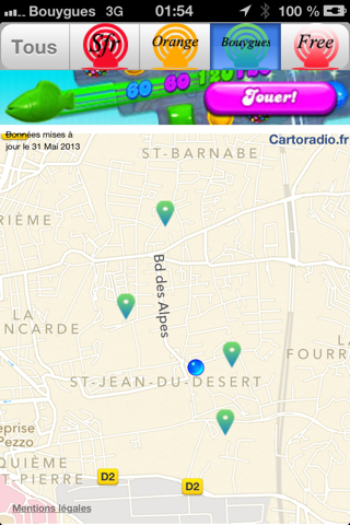 Antennes : Antennes-relais pour free mobile Bouygues Orange Sfr Sosh ... screenshot 2