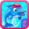 Little Dolphin Really fun Collecting Hooks Game : Free Girly Fish games for girls and boys