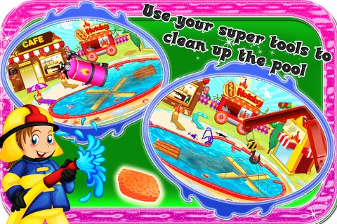 Messy Pool Wash - Cleanup & repair the pool in this salon game for kids screenshot 3