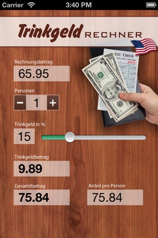 Trinkgeld-Rechner USA screenshot 3