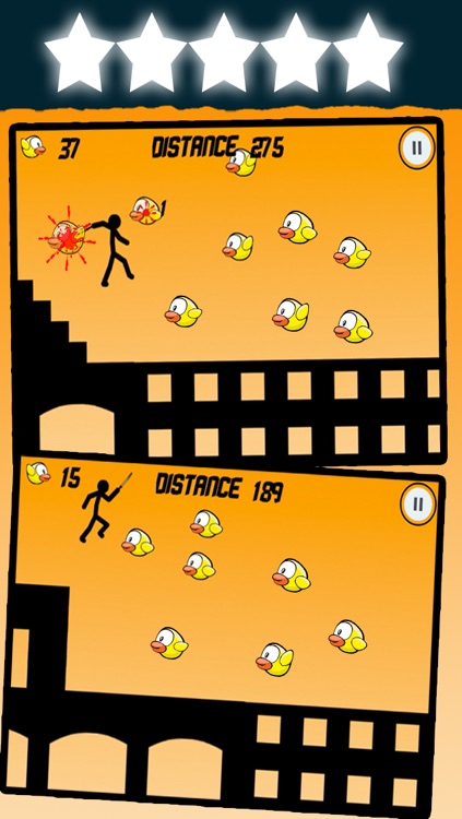 Angry Stickman Slicing Yellow Birds (Pro)