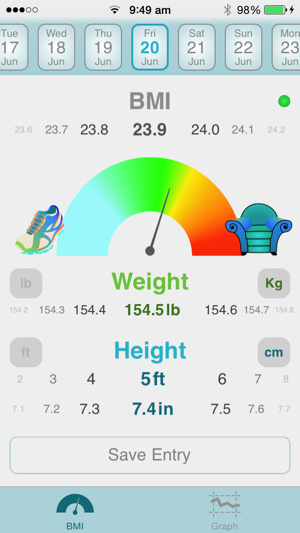 Smart BMI - Fast and Easy BMI Calculator & Weight Tracker(圖3)-速報App