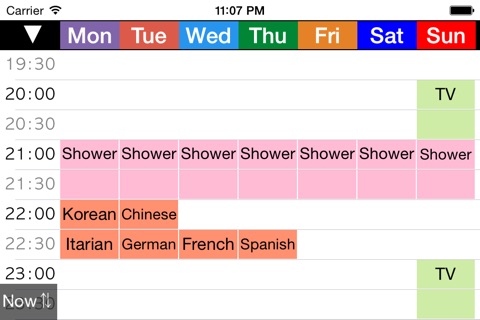 Week Table Free - Weekly schedule planner / Timetable /Time scheduler / Plan of 24 hours and organize for good daily. screenshot 3