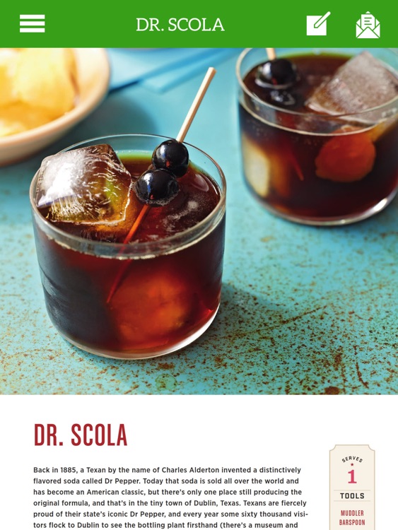 Cocktail Recipes - TK Cookbook for iPad